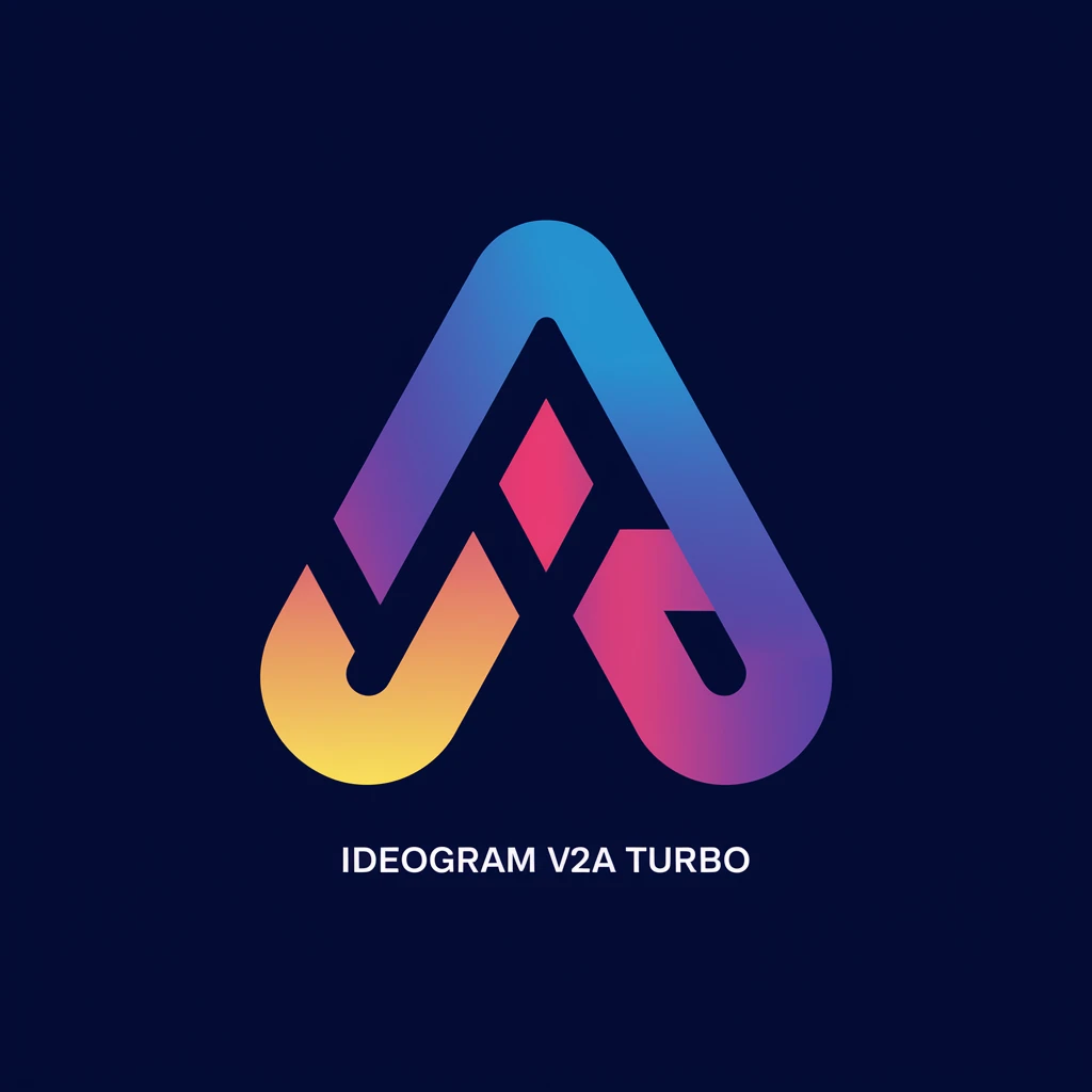 make a colorful logo of only text "Ideogram V2a Turbo" emoji