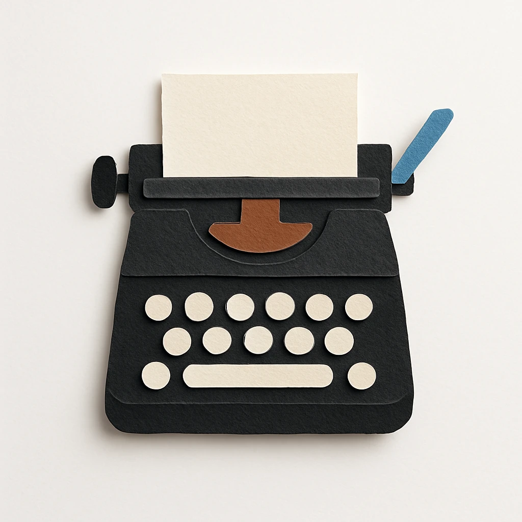 black typewriter emoji