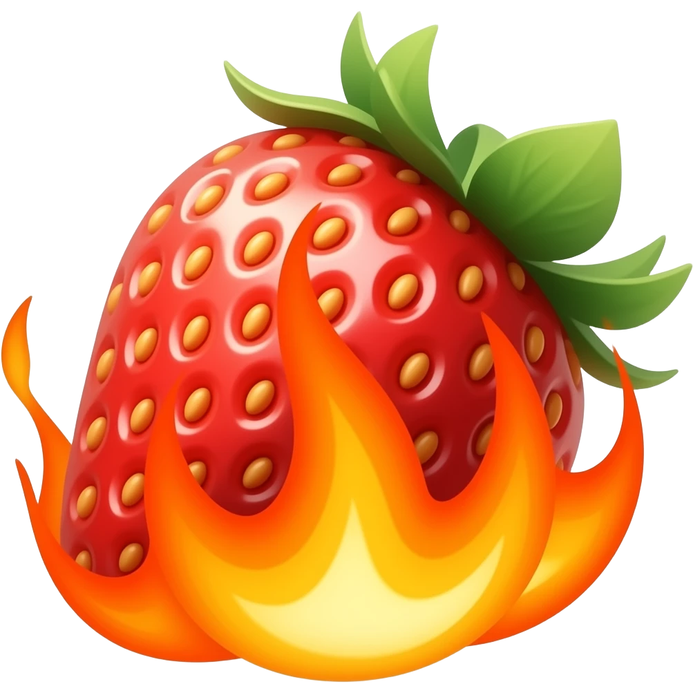Fresa fuego emoji