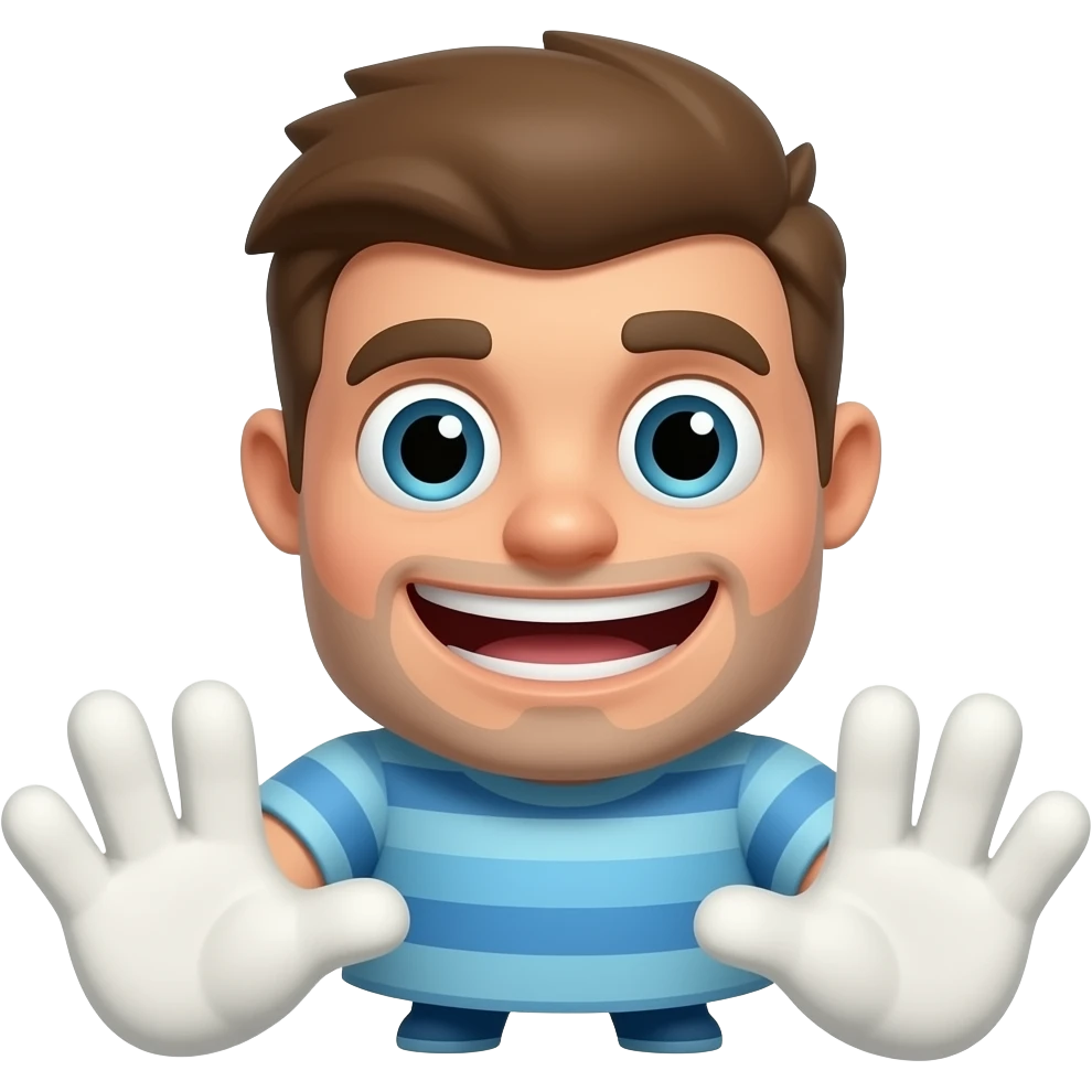 geometry dash character stand up saying goodbye to the screen emoji