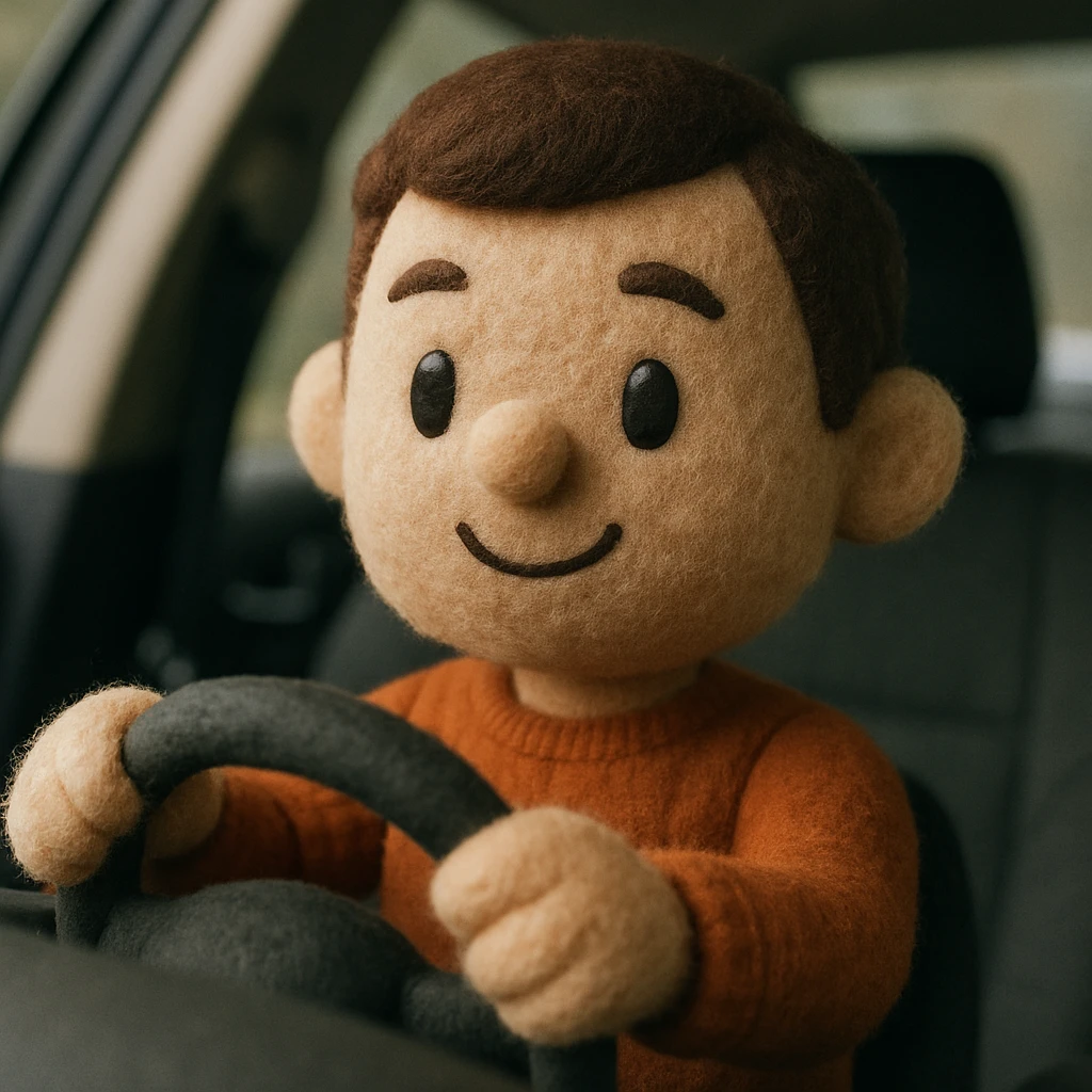 person driving a car emoji