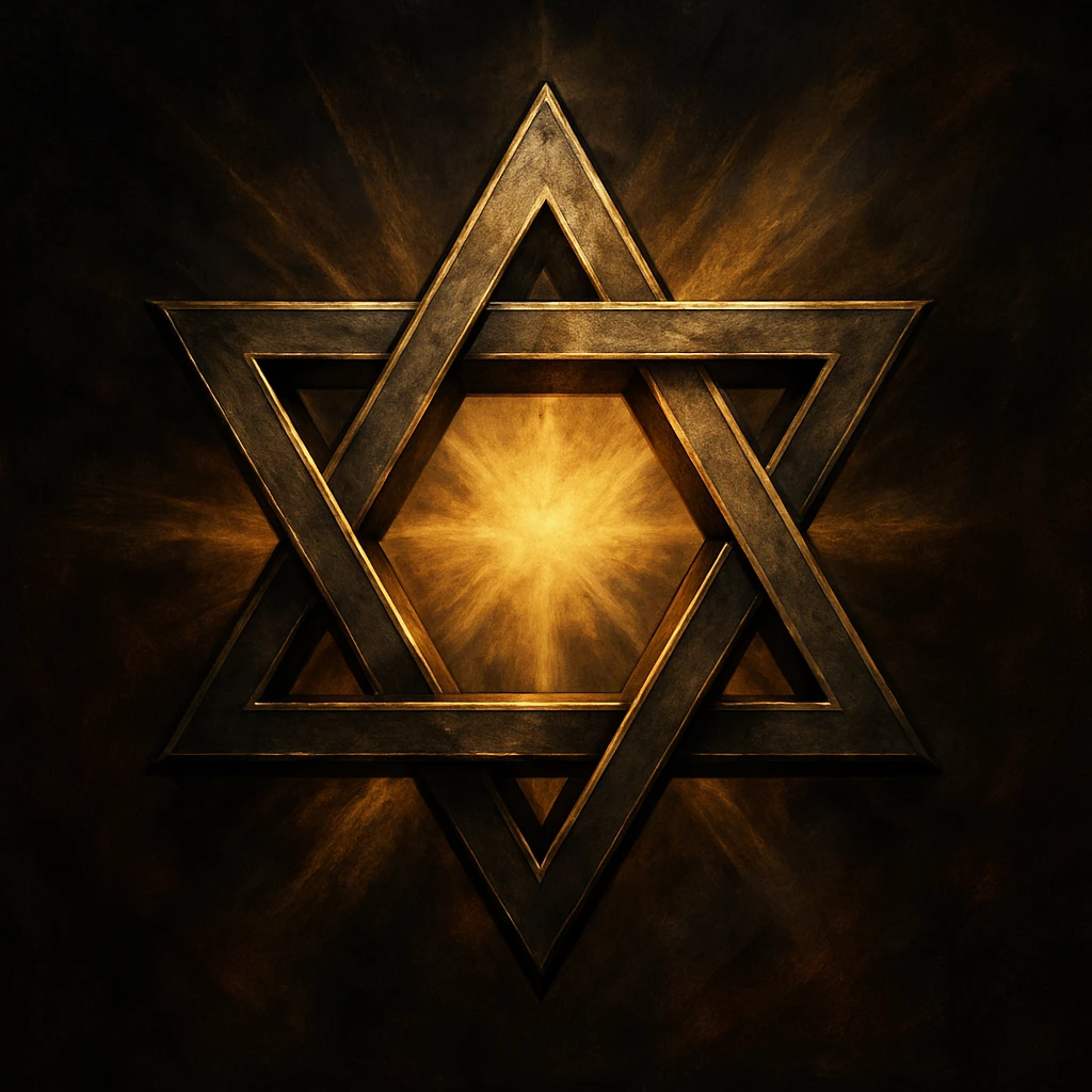 epic Star of David, dramatic lighting, bold design emoji