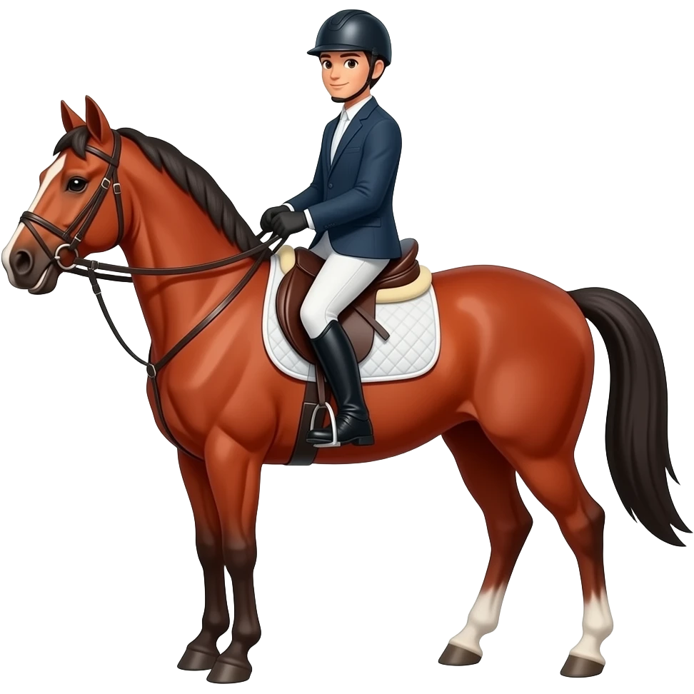 Rider riding red horse emoji