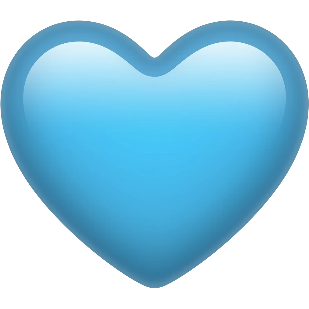 coração azul iPhone emoji