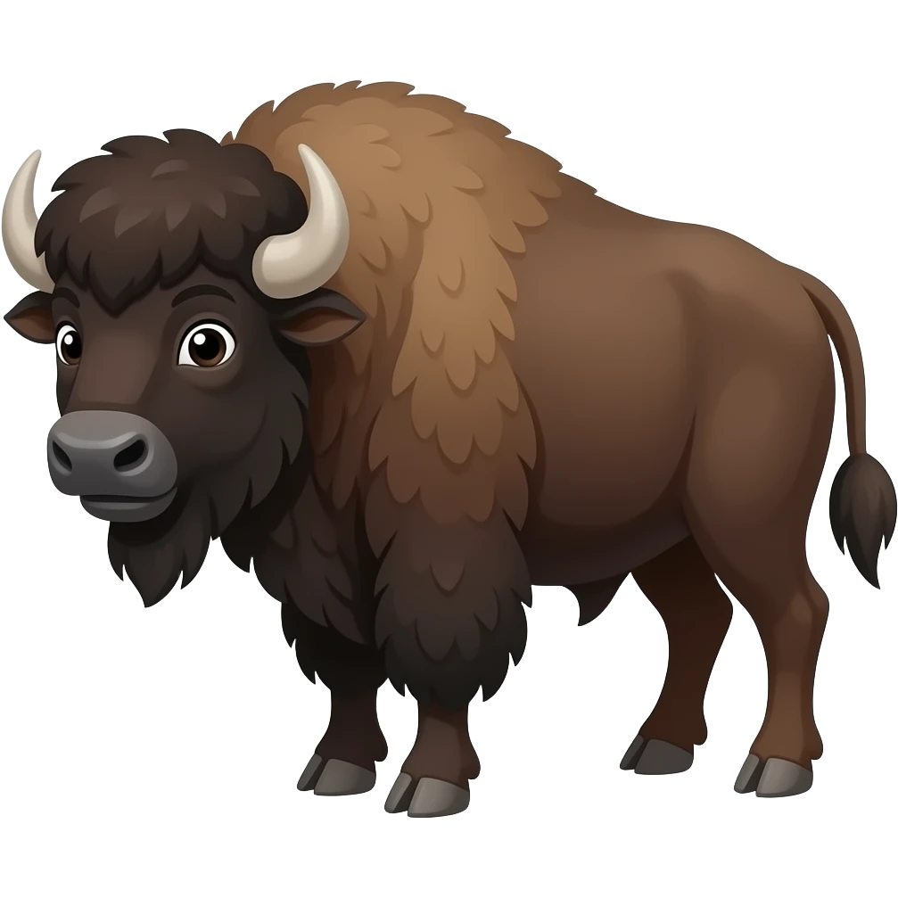 2d cartoon bison emoji