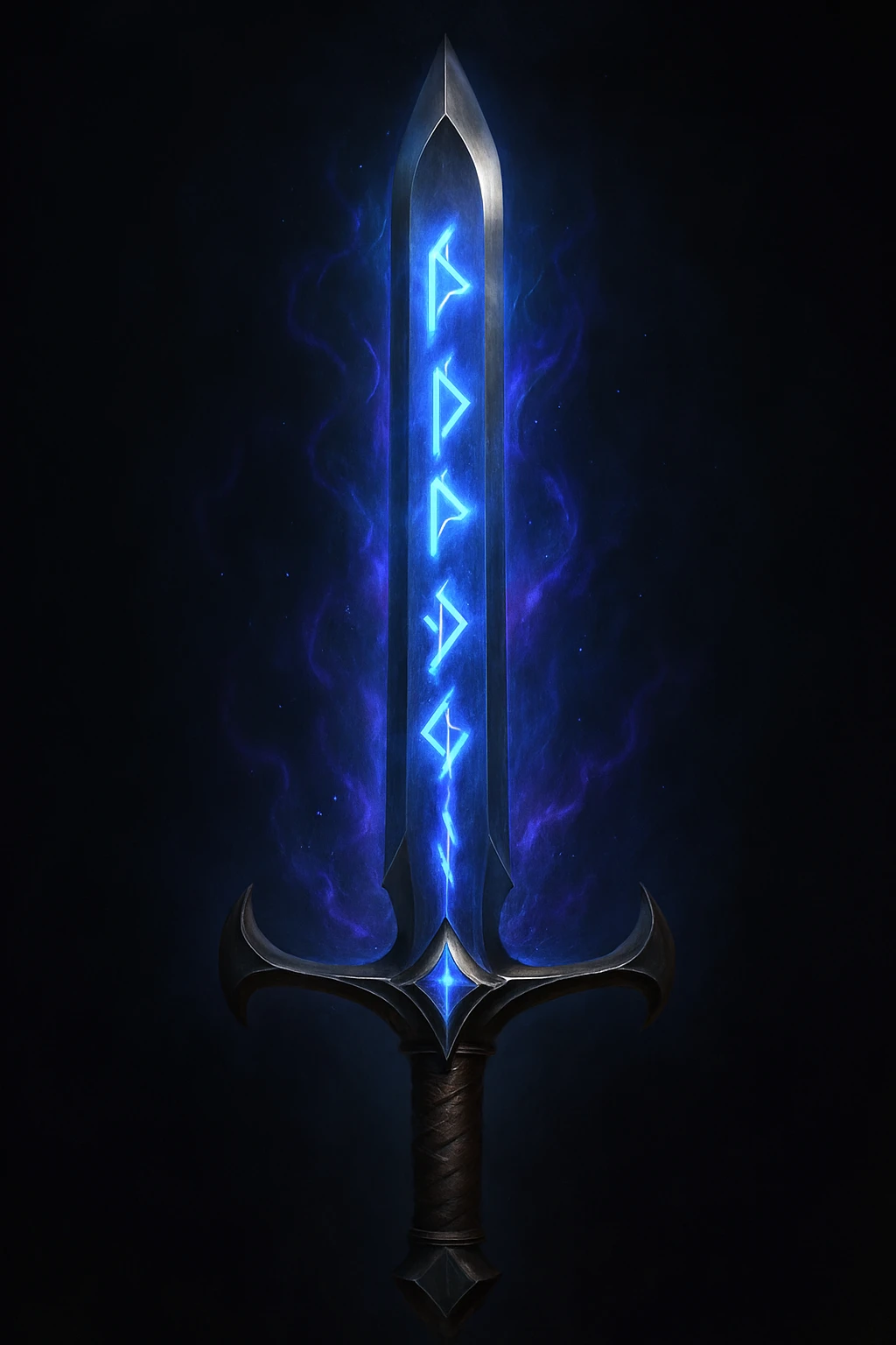 fantasy sword with glowing runes emoji