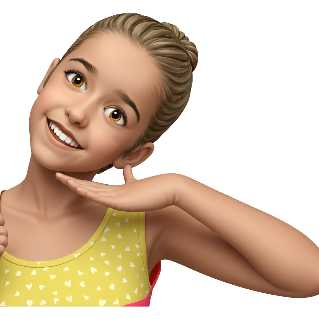 smiling girl looking at viewer emoji