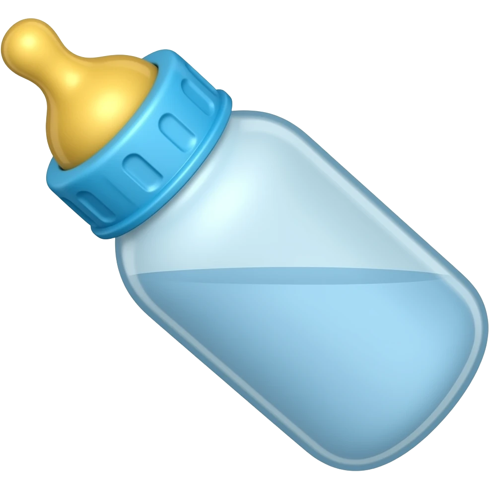 blue baby bottle emoji