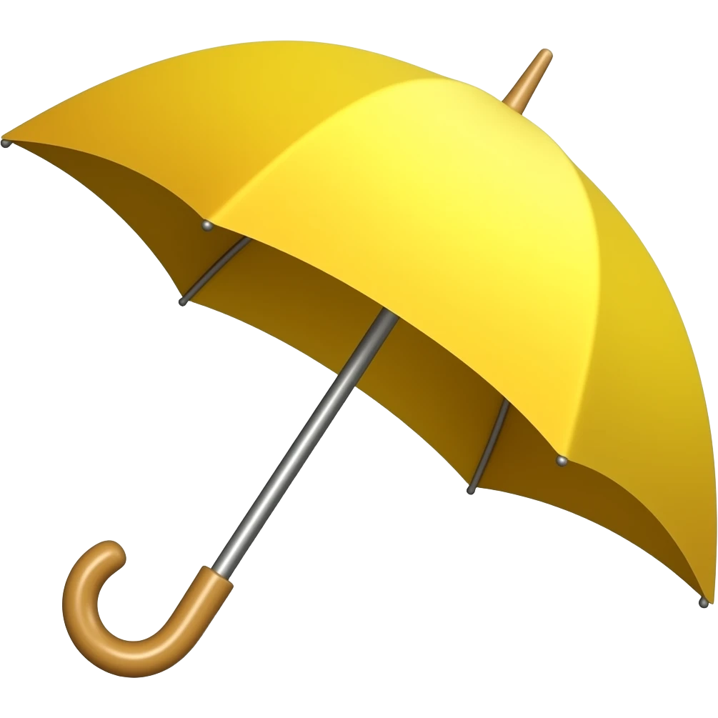 Guarda chuva amarelo emoji