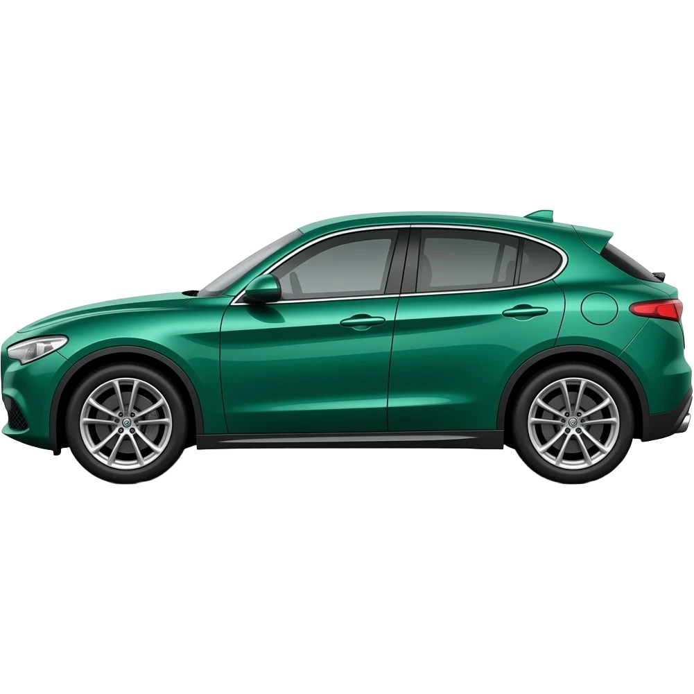 Emerald green Alfa Romeo SUV side view emoji