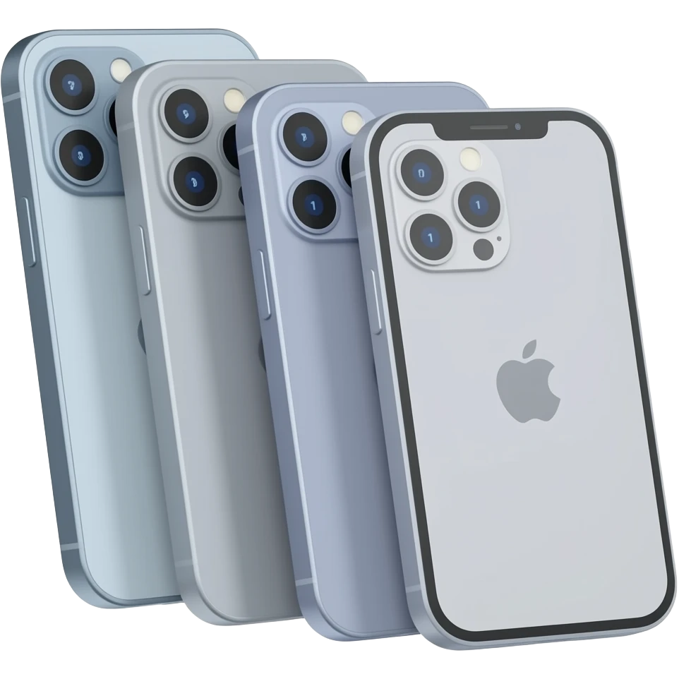 multiple smartphone, 3D emoji