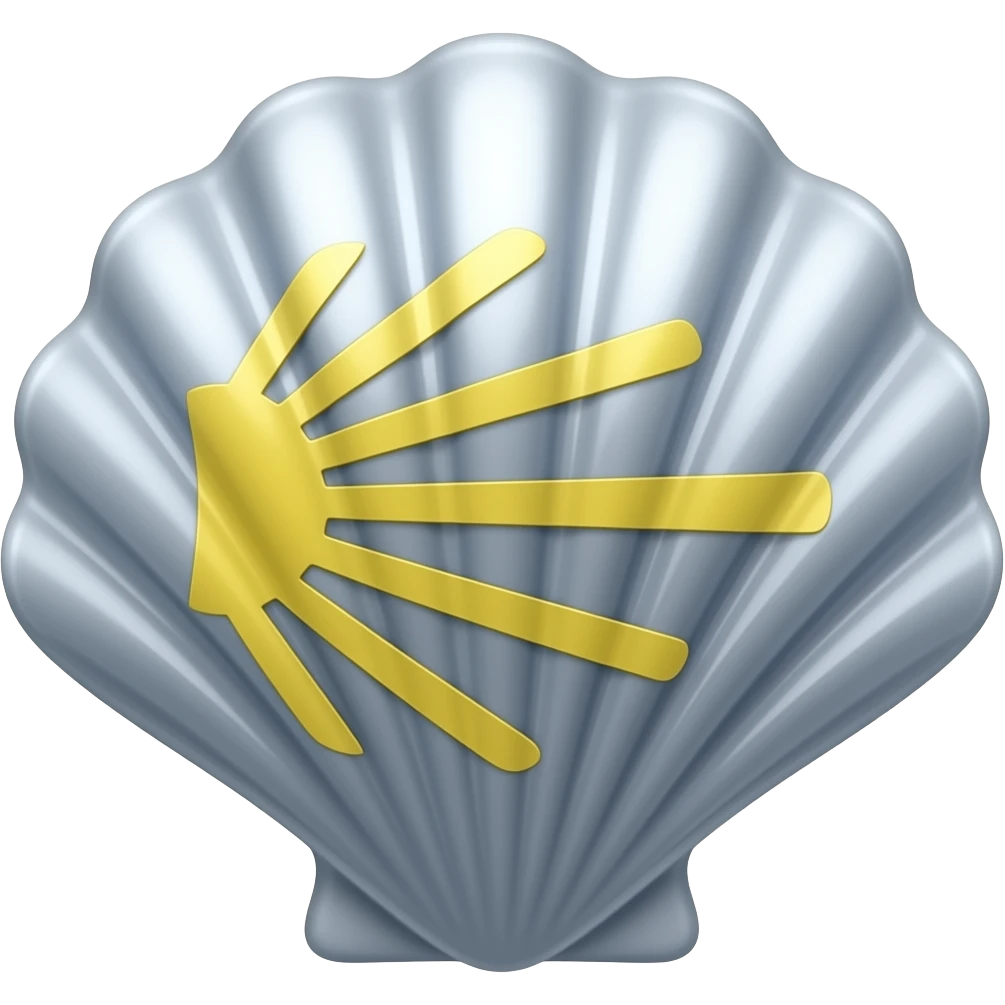 La concha del camino De Santiago con la cruz De Santiago emoji