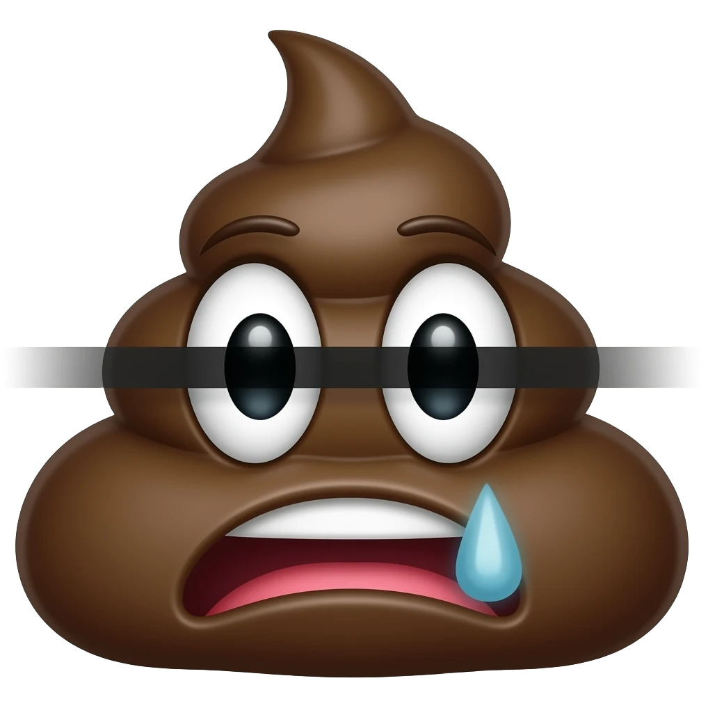 poop but censored mouth as if they cursed emoji