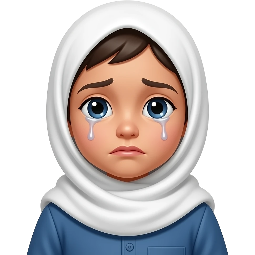 Muslim child sad emoji