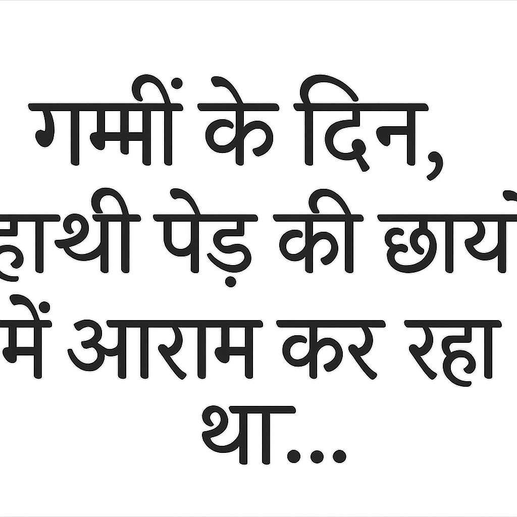 Garmi ke din, hathi ped ki chhaya me aaraam kar raha tha..." emoji