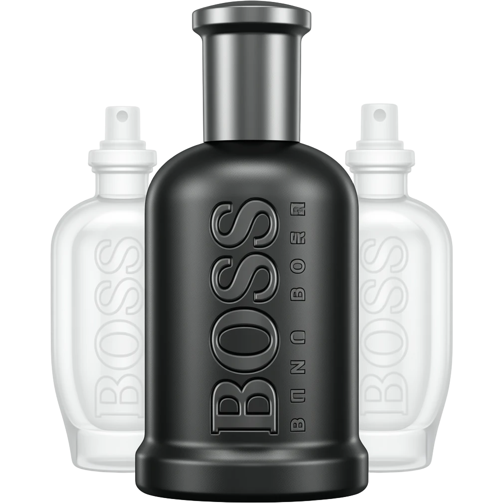 Cologne black name is boss and has a sprayer on it emoji