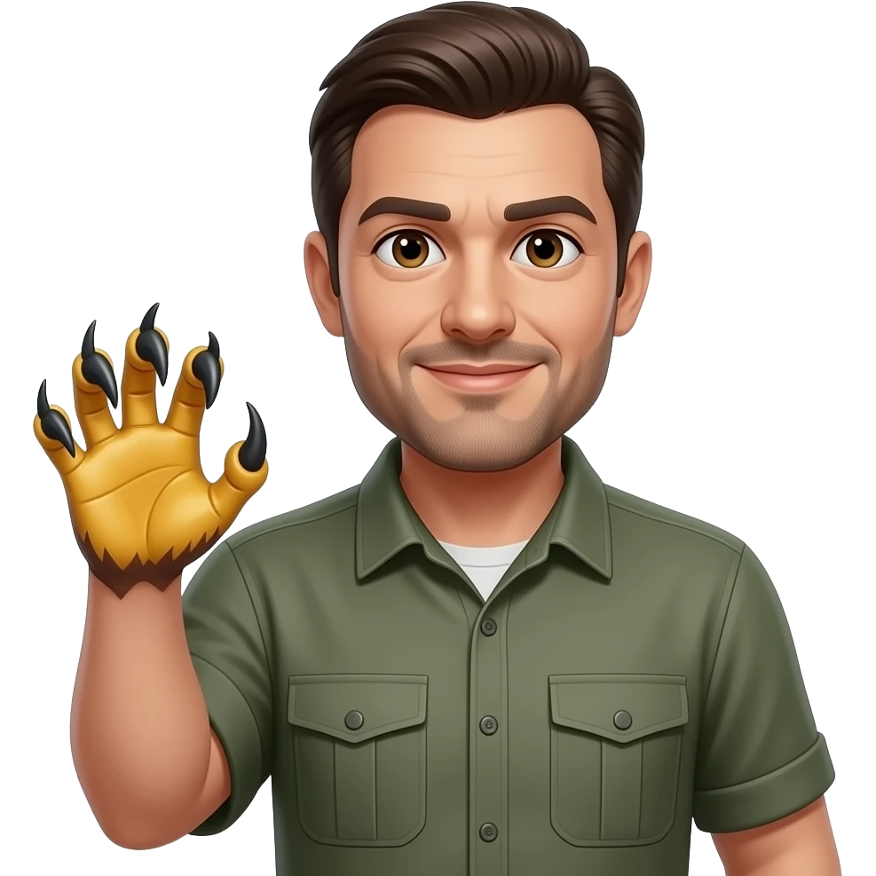 Kartal pençesi gösteren adam emoji