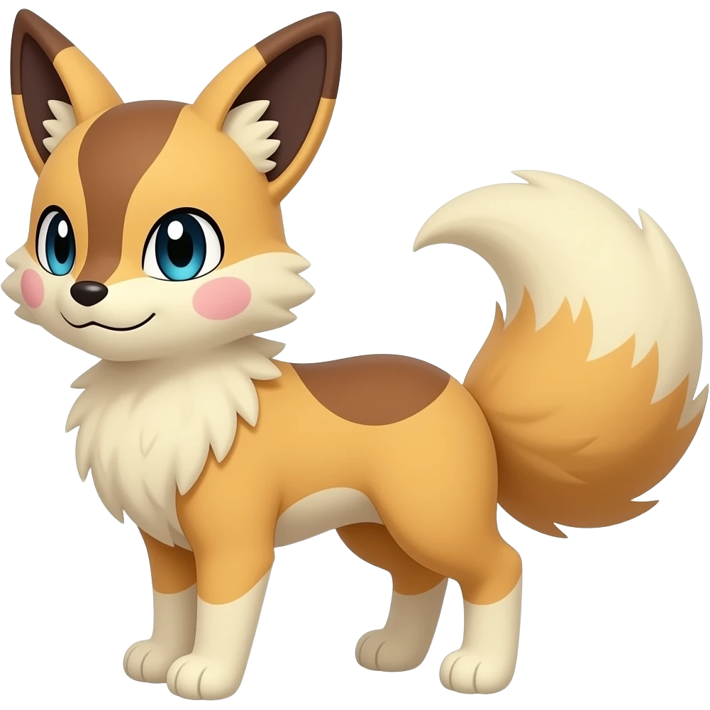 Randomly marked randomly colored Absol-Furret-Genet-Tanuki-Ermine-hybrid emoji