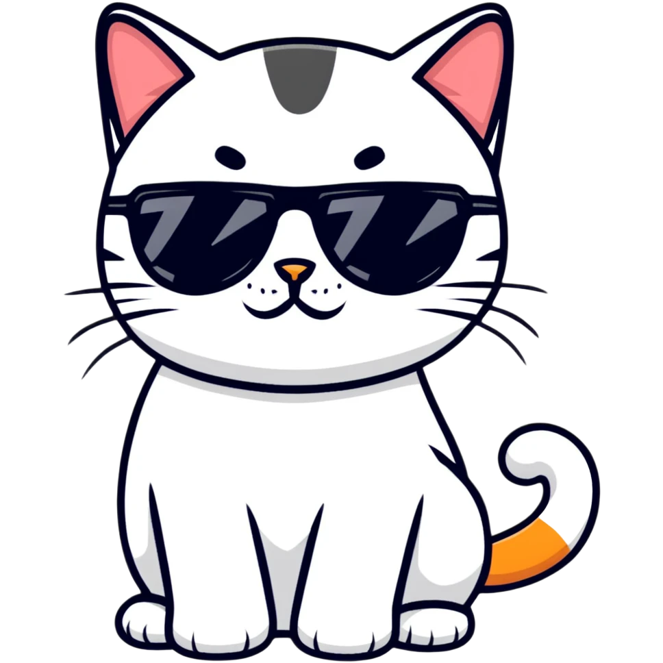Cat with sunglasses emoji