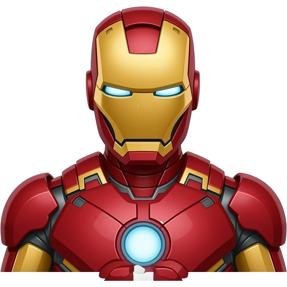 Create an emoji of ironman up to his chest emoji