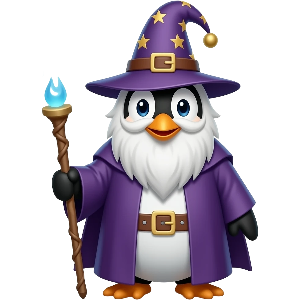 Penguin Wizard emoji