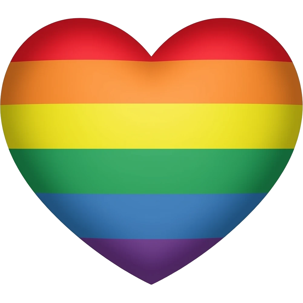 Progress flag heart red, orange, yellow, green, blue, violet, white, pink, light blue, brown, black emoji