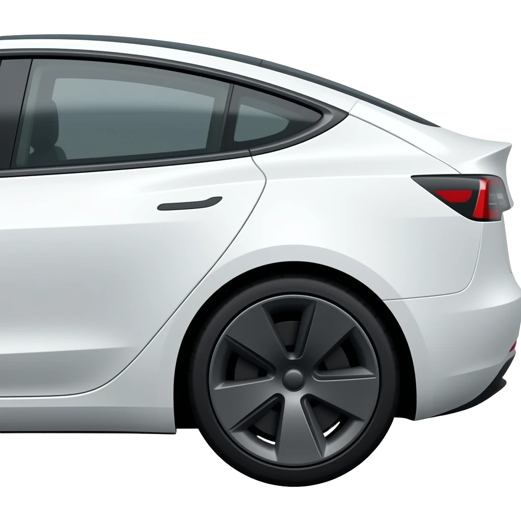 тесла автомобиль белая вид сбоку на 45 градусов emoji