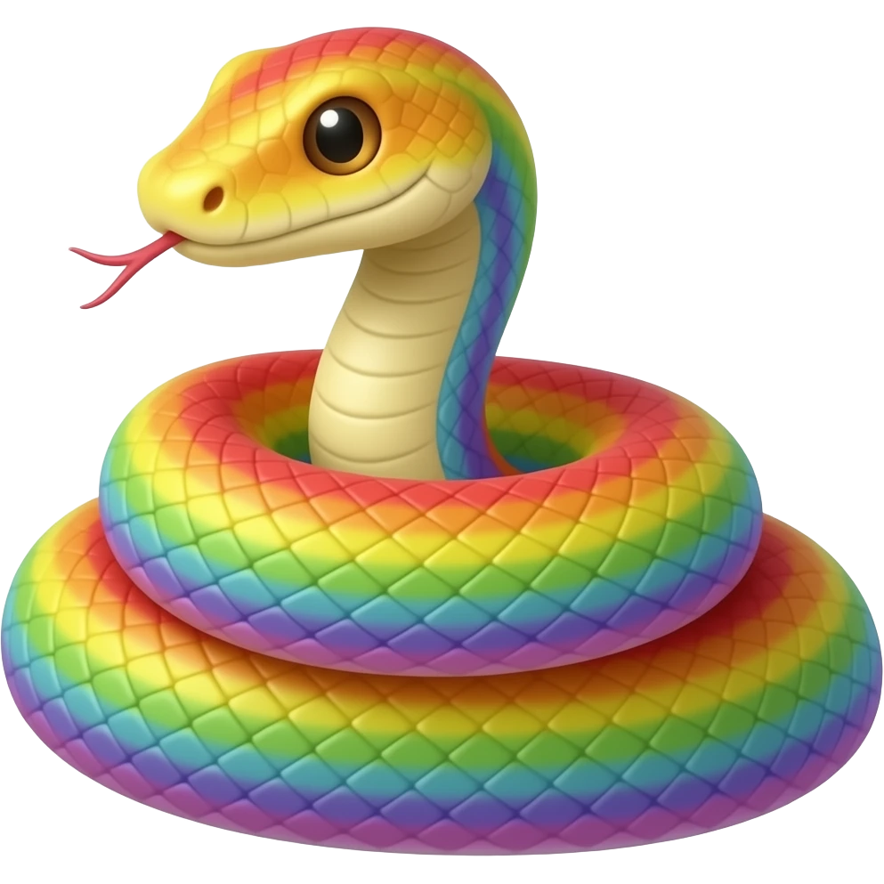 snake ranibow emoji