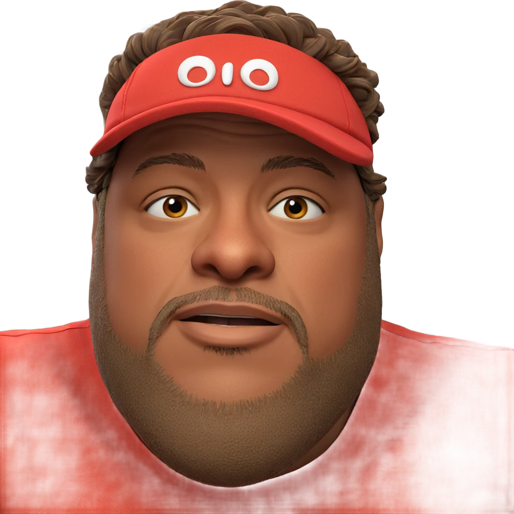 casual male portrait with hat emoji