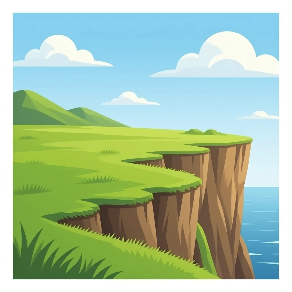 grassy cliff edge emoji