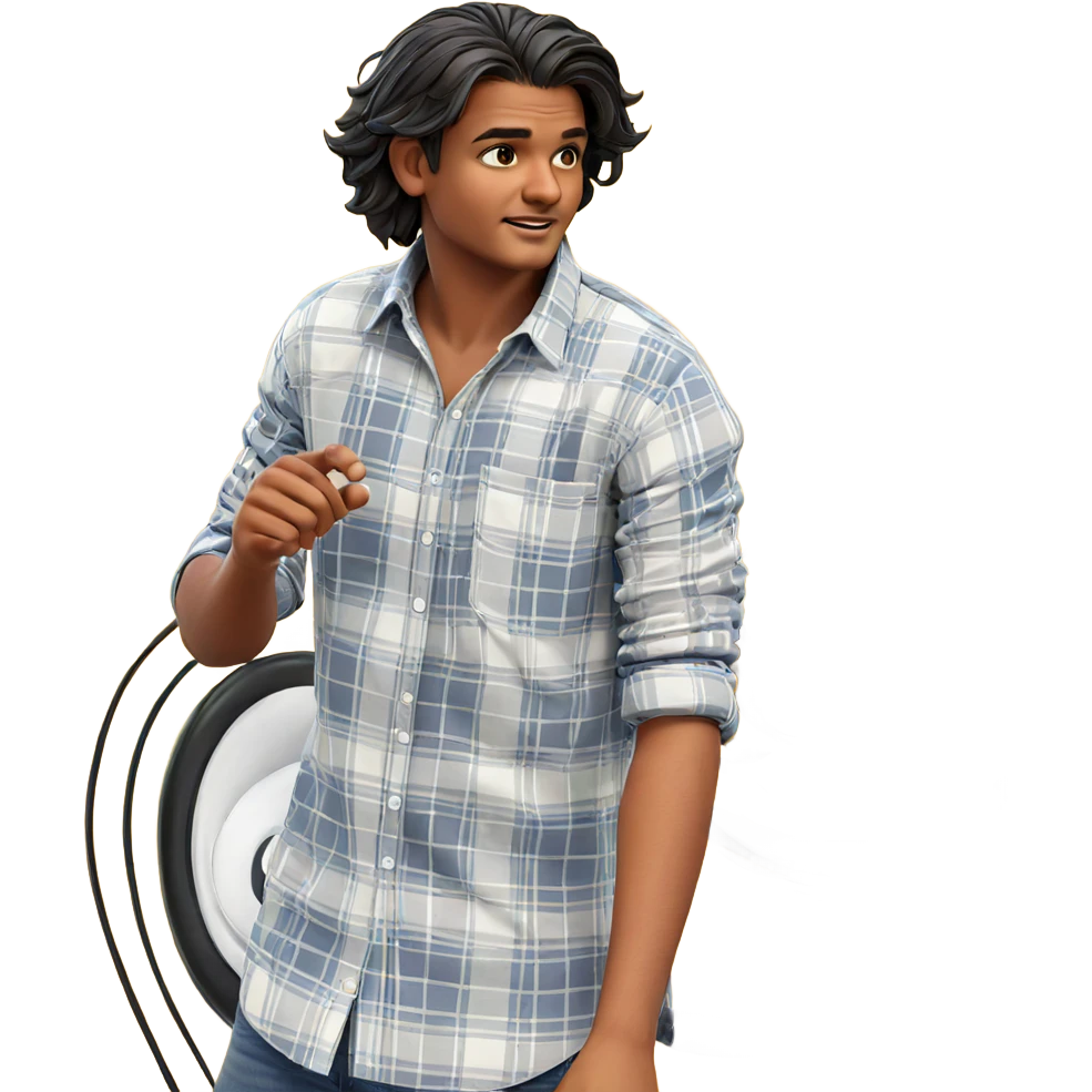 young man in plaid shirt emoji
