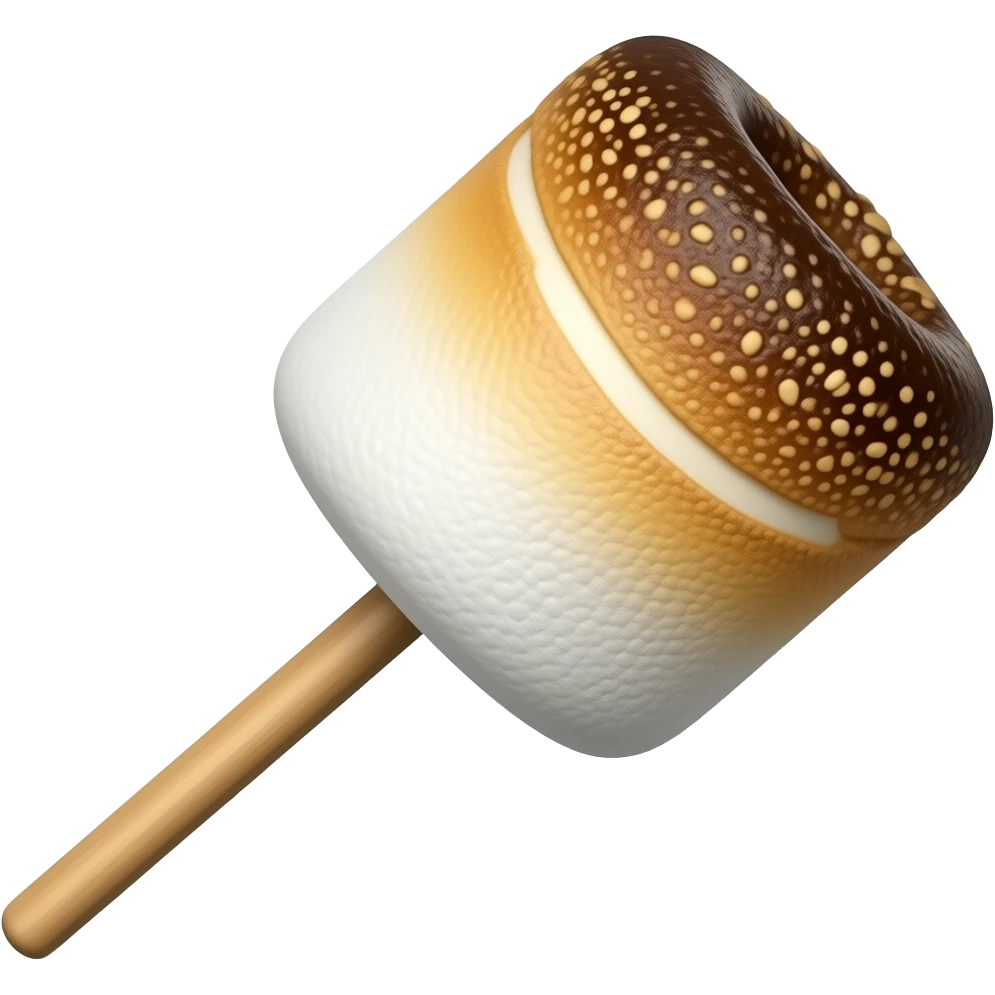 Roasted marshmallow on a stick emoji