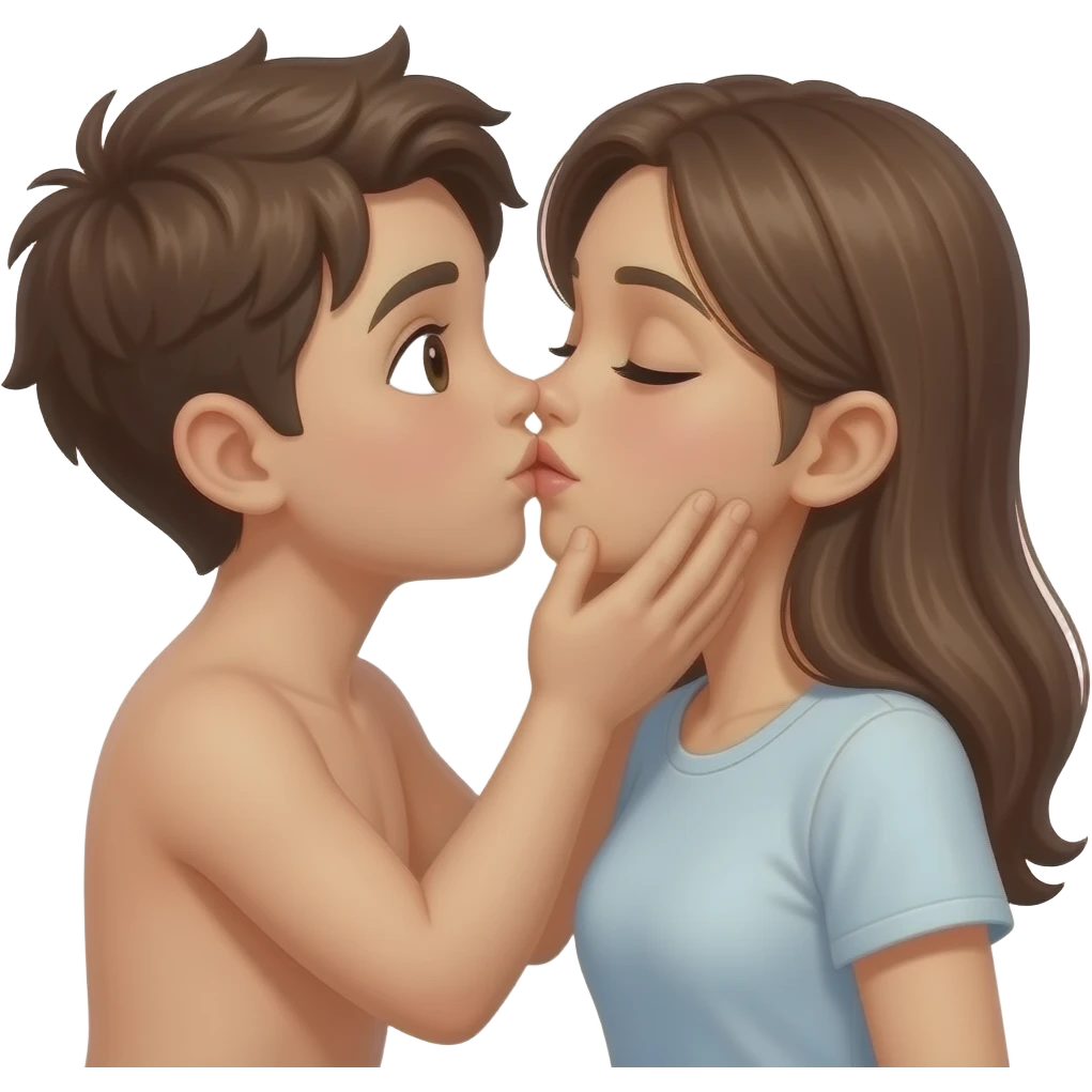 Naked boy having sex with a girl emoji