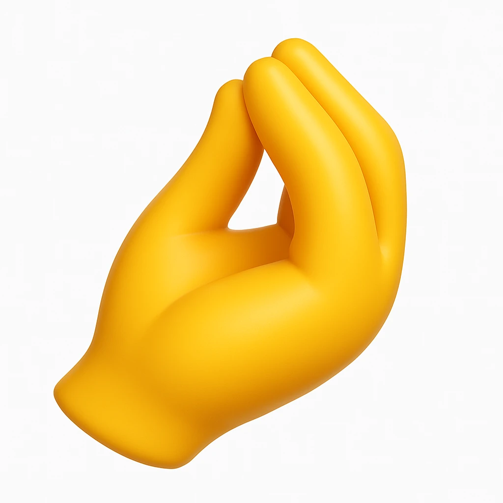 Convert the uploaded image into a 3D Apple-style emoji — preserve the key shapes, colors, and overall composition of the original image. Simplify the forms into clean, rounded cartoon-style elements while keeping the subject recognizable. Apply glossy textures, soft lighting, smooth shading, and render everything in Apple emoji style on a clean white background

 emoji