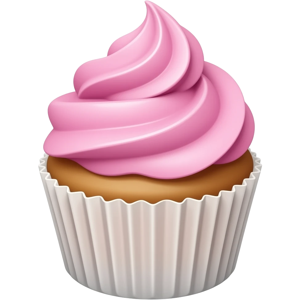 Cupcake with pink icing emoji