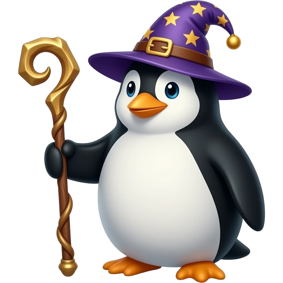 Penguin Wizard emoji