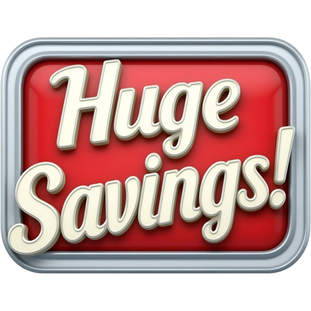 Huge Savings! sign emoji