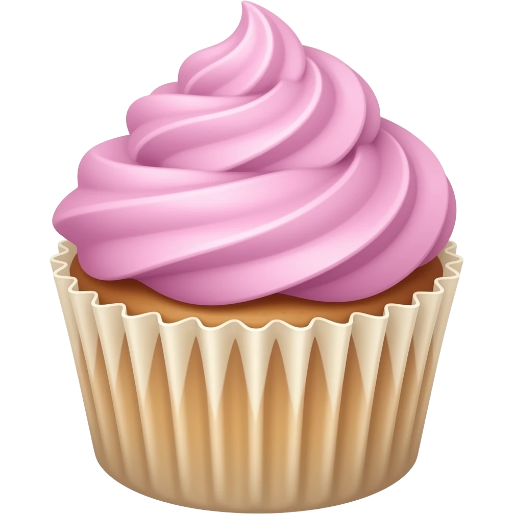Cupcake with pink icing emoji