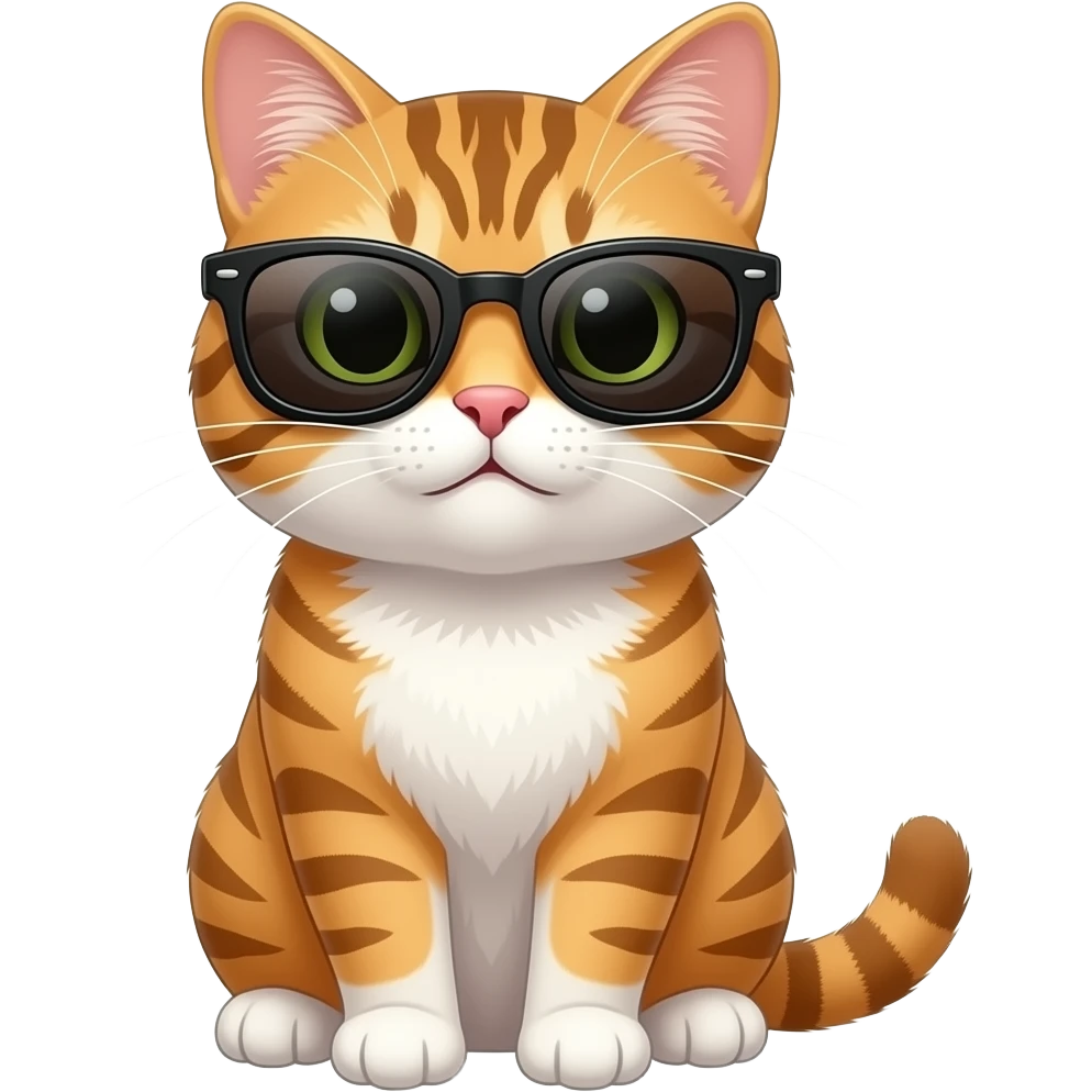 Cat wearing sunglasses emoji