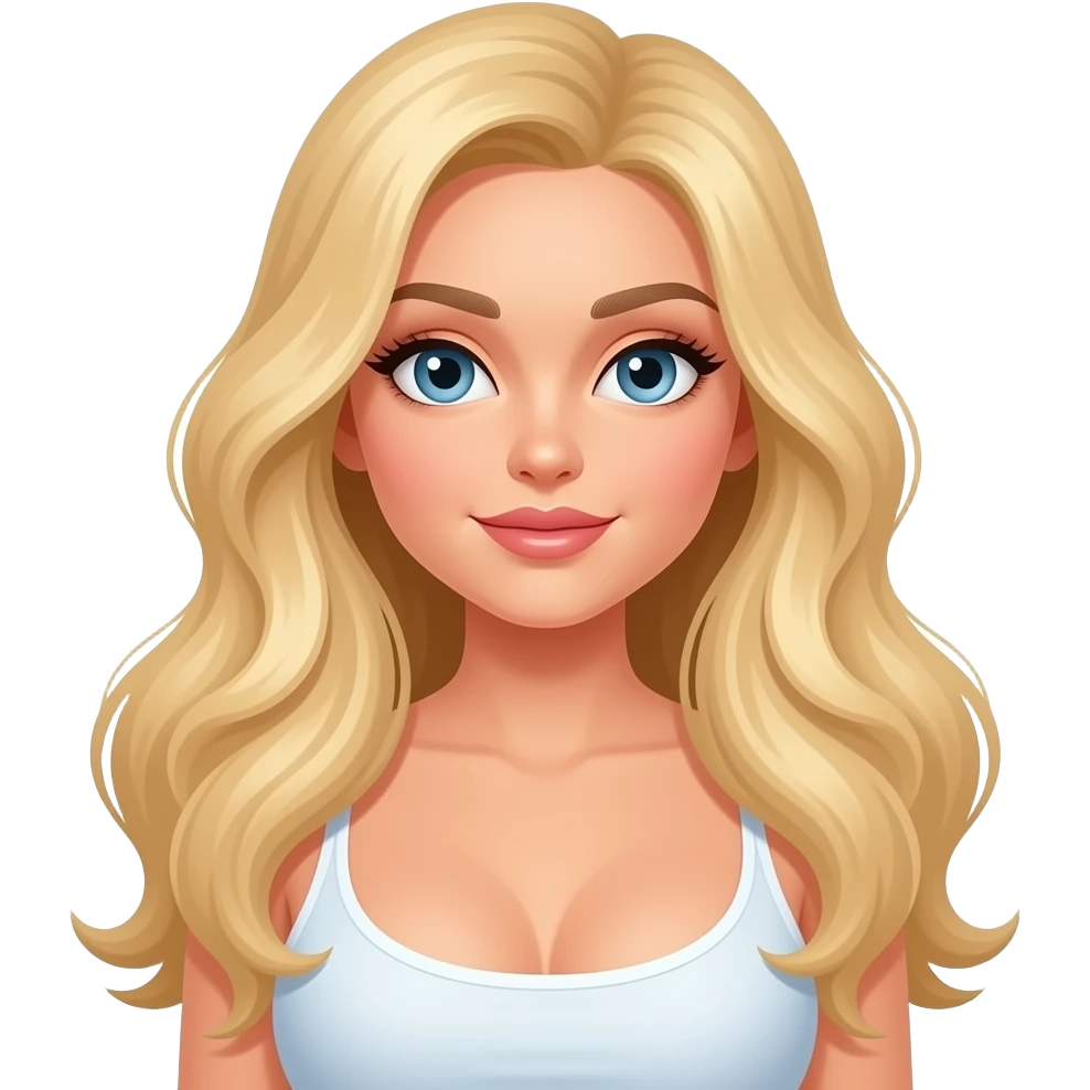 uzun saçlı koskocaman göğüslü sarışın kadın emojisi emoji