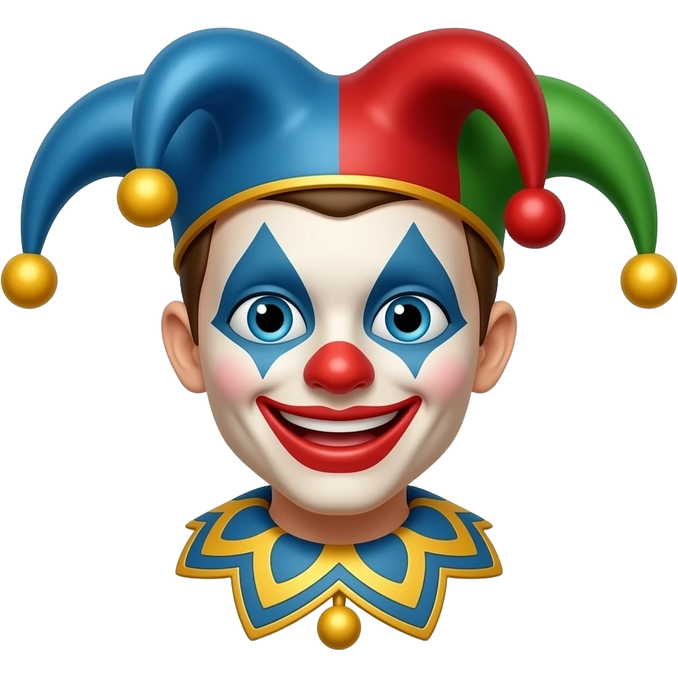 A jester emoji