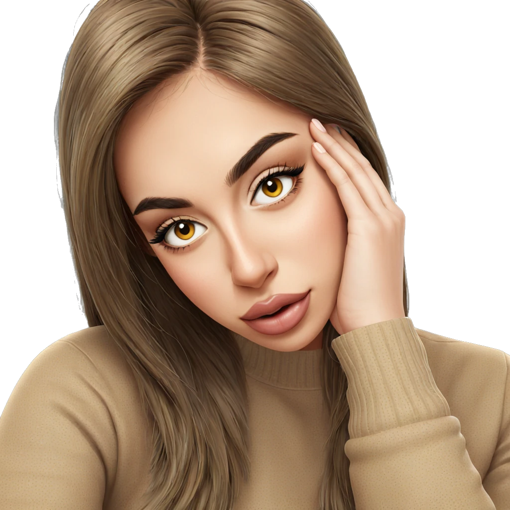 realistic portrait of girl emoji