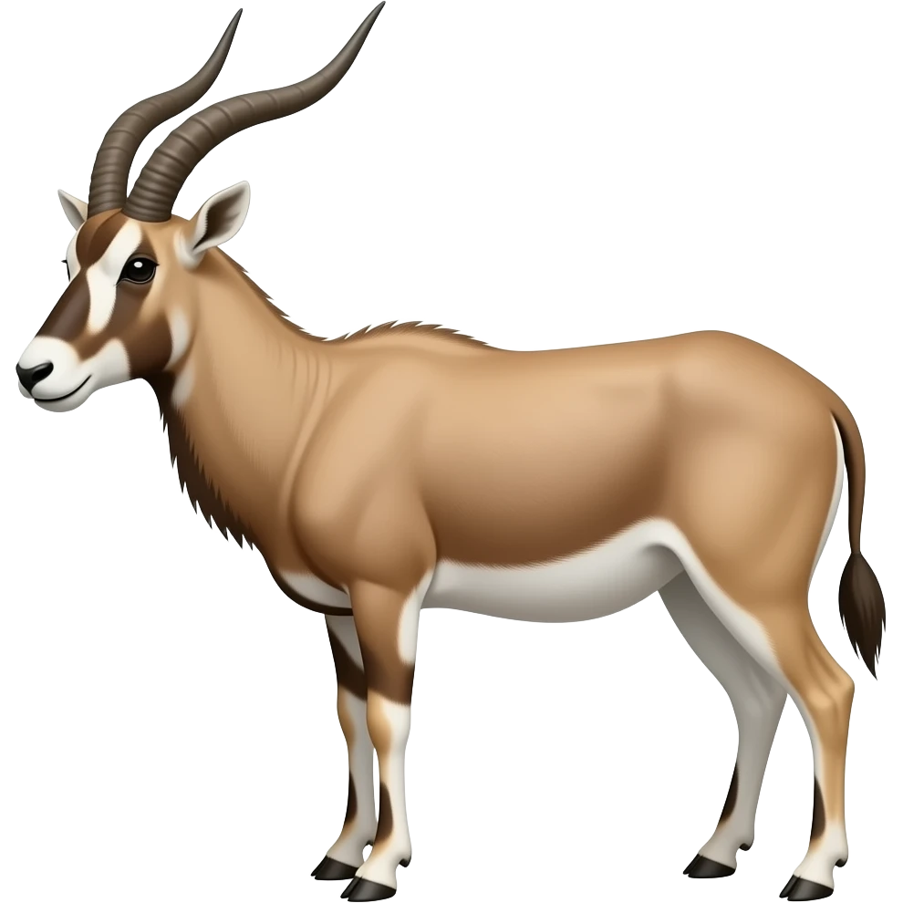 Addax longer horn emoji