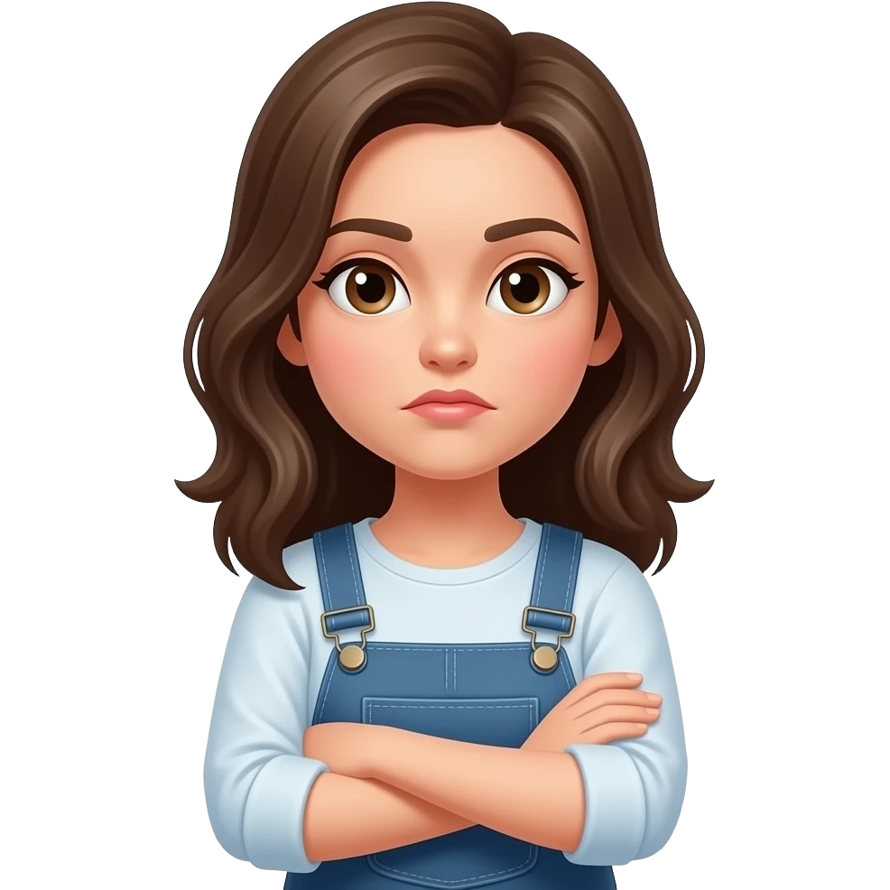 pouting woman with arms crossed emoji