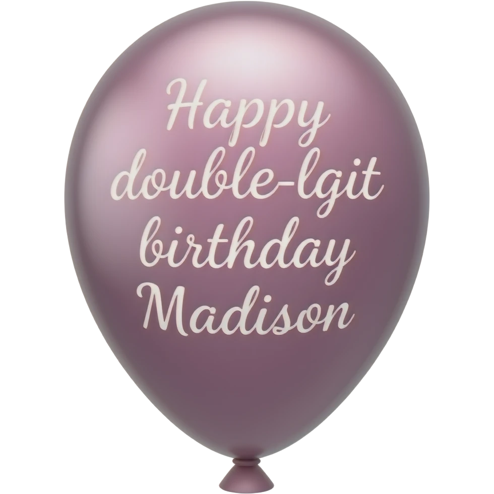 HAPPY DOUBLE-DIGIT BIRTHDAY MADISON! BALLOON emoji