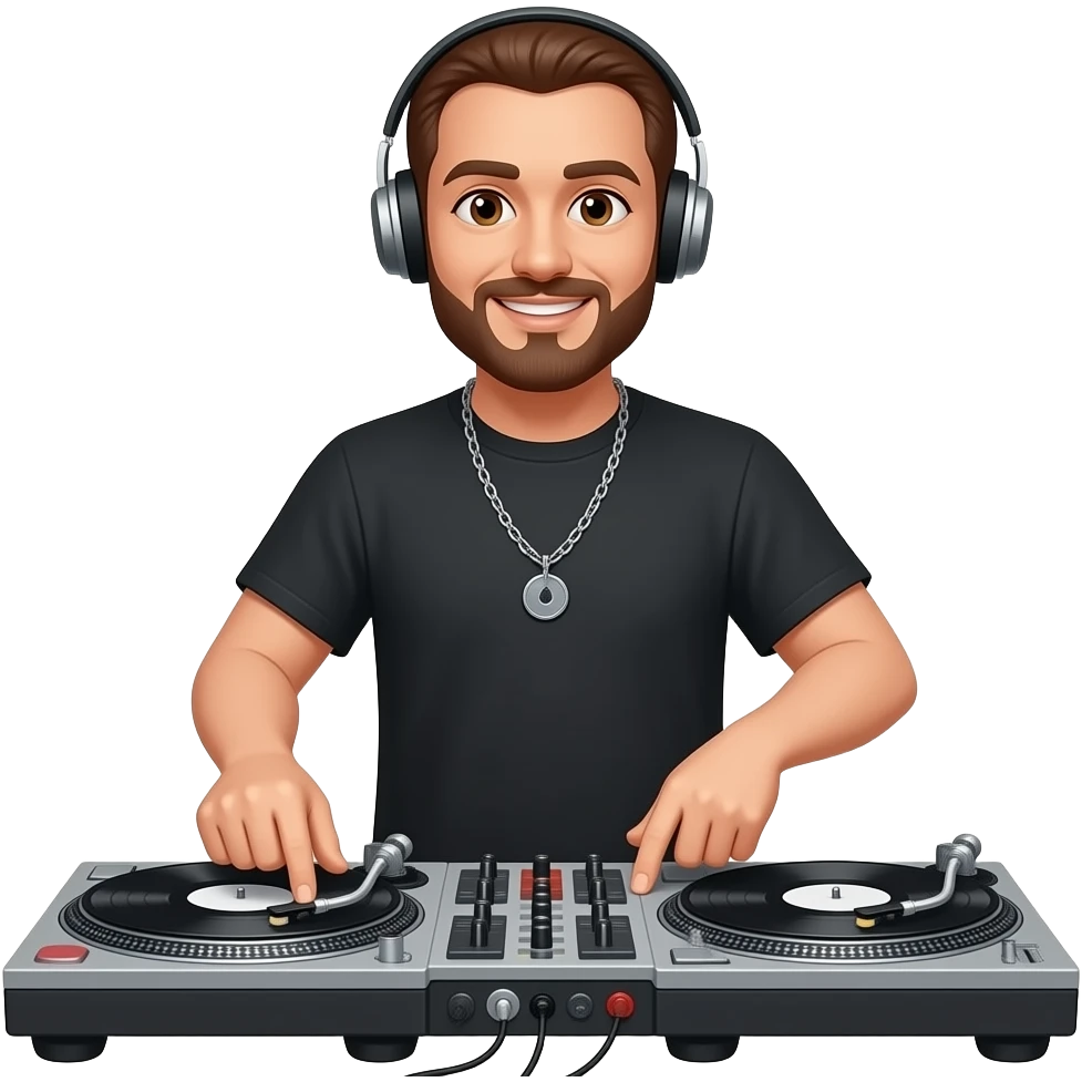 Errreh-erreh dude mixing on turntable emoji