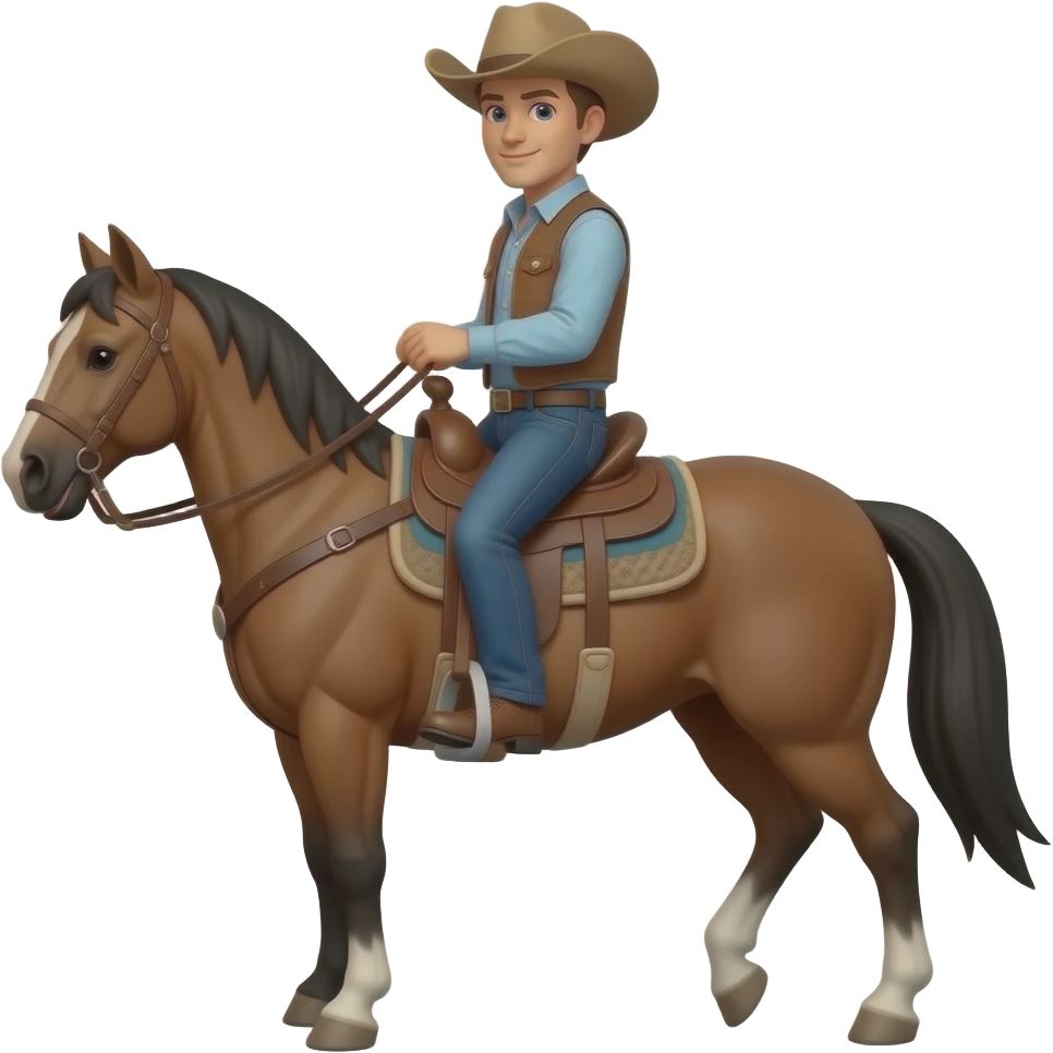 Riding a Cowboy emoji