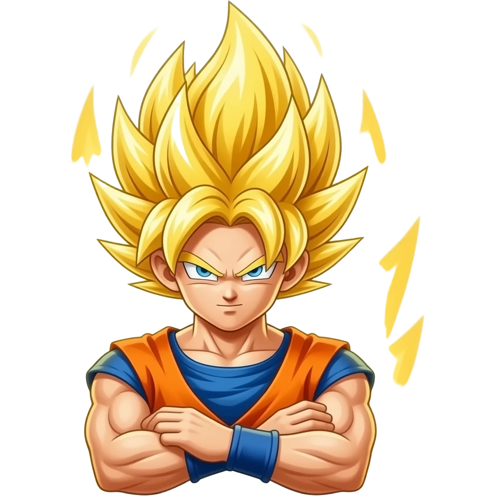 una aura de poder como un super sayayin emoji