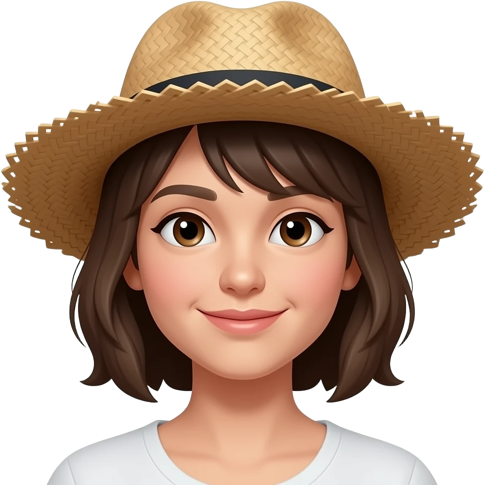 Emoji de sombrero de paja emoji