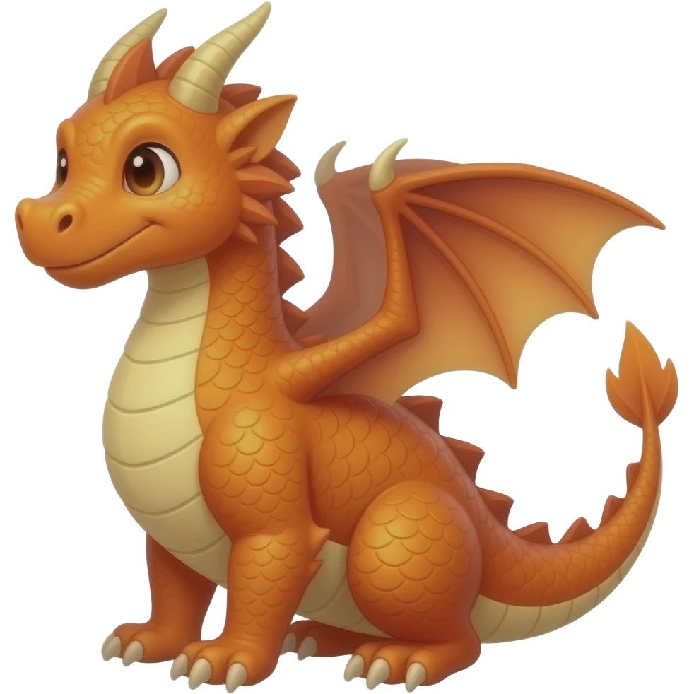 orange anthro dragon fullbody emoji